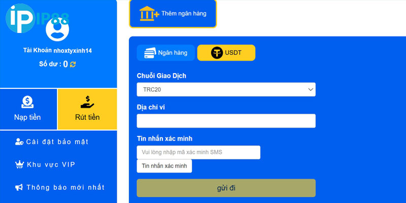 Hướng dẫn thực hiện rút tiền dành cho thành viên